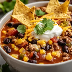 The Fiesta Slow Cooker Taco Soup Delight is a hearty meal perfect for any occasion. Packed with vibrant flavors and fresh ingredients, this recipe combines the warmth of spices with the richness of the protein, making it a comforting choice for family dinners or gatherings. As the ingredients meld together in the slow cooker, they create a rich tapestry of tastes that energizes your senses.