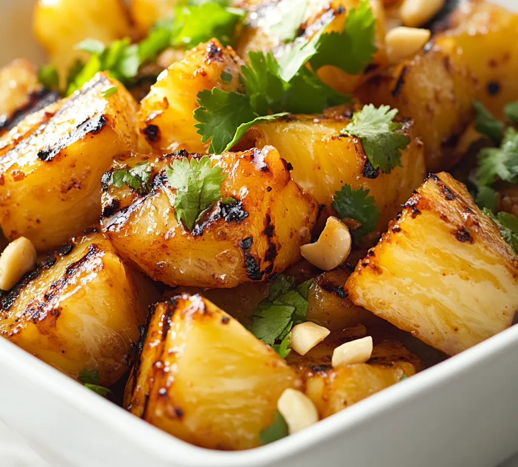 Discover the delightful fusion of sweet and spicy with this Sweet and Spicy Pineapple Delight. This recipe perfectly balances the juicy freshness of ripe pineapple with zesty lime, honey's natural sweetness, and a kick of crushed red pepper flakes. Whether you’re looking for a unique side dish, a refreshing dessert, or a stunning appetizer, this dish is sure to impress. The vibrant colors and contrasting flavors will elevate any gathering, making it an ideal choice for summer barbecues, casual family dinners, or festive occasions.