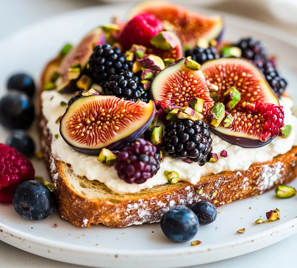 The Whipped Honey Ricotta Toast Delight is a fusion of creamy textures and fresh flavors that's perfect for breakfast, brunch, or a light dessert. This delectable toast elevates simple ingredients into a gourmet experience, making each bite a celebration of delicious contrasts. The richness of whole milk ricotta combined with the natural sweetness of honey creates a harmonious balance, while the addition of fresh, seasonal fruits provides a vibrant burst of flavor. Whether you’re entertaining guests with a tasteful brunch spread or indulging in a quiet moment with a satisfying snack, this recipe promises to captivate your taste buds.