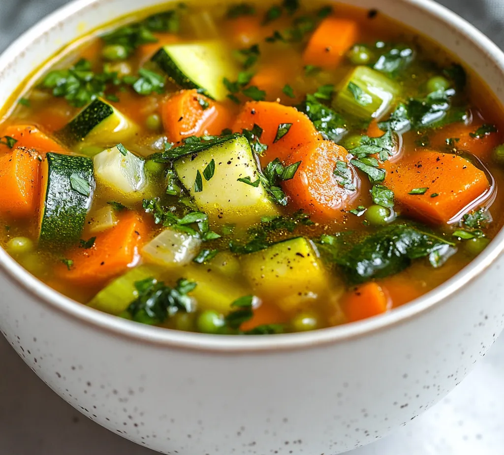 Nourishing Vegetable Delight Soup is an excellent example of how a dish can be both comforting and packed with health benefits. This soup harnesses the power of fresh vegetables, delivering a hearty meal that can act as both a starter and the star of any family dinner. Loaded with a variety of colorful veggies, it easily provides not only vital nutrients but also a fantastic array of flavors that can satisfy any palate. Whether enjoyed during the cooler months to warm you up or served chilled during warmer weather, this soup is versatile enough to fit all occasions.