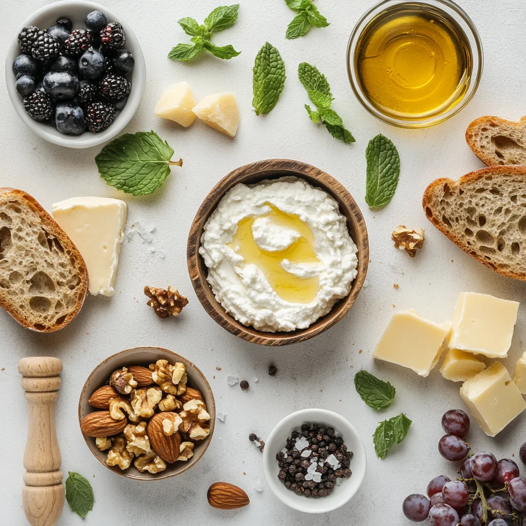 The Whipped Honey Ricotta Toast Delight is a fusion of creamy textures and fresh flavors that's perfect for breakfast, brunch, or a light dessert. This delectable toast elevates simple ingredients into a gourmet experience, making each bite a celebration of delicious contrasts. The richness of whole milk ricotta combined with the natural sweetness of honey creates a harmonious balance, while the addition of fresh, seasonal fruits provides a vibrant burst of flavor. Whether you’re entertaining guests with a tasteful brunch spread or indulging in a quiet moment with a satisfying snack, this recipe promises to captivate your taste buds.