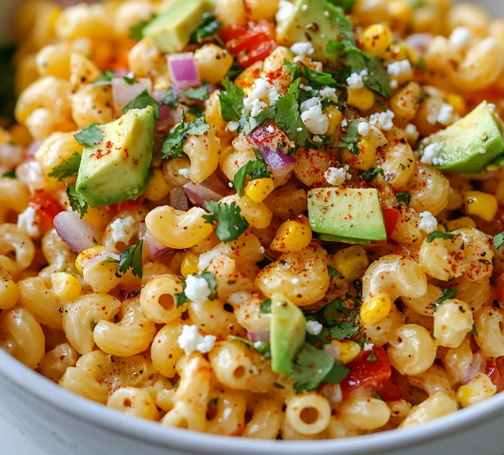 Mexican Street Corn Pasta Salad is a vibrant and refreshing dish that beautifully encapsulates the bold flavors of traditional Mexican street corn while incorporating the delightful texture of pasta. This recipe takes the essence of elote, which is corn on the cob slathered in creamy toppings, and transforms it into a delightful pasta salad that is perfect for any occasion. The combination of sweet corn, crunchy vegetables, creamy dressing, and fresh herbs creates a playful medley of flavors and textures that will tantalize your taste buds.