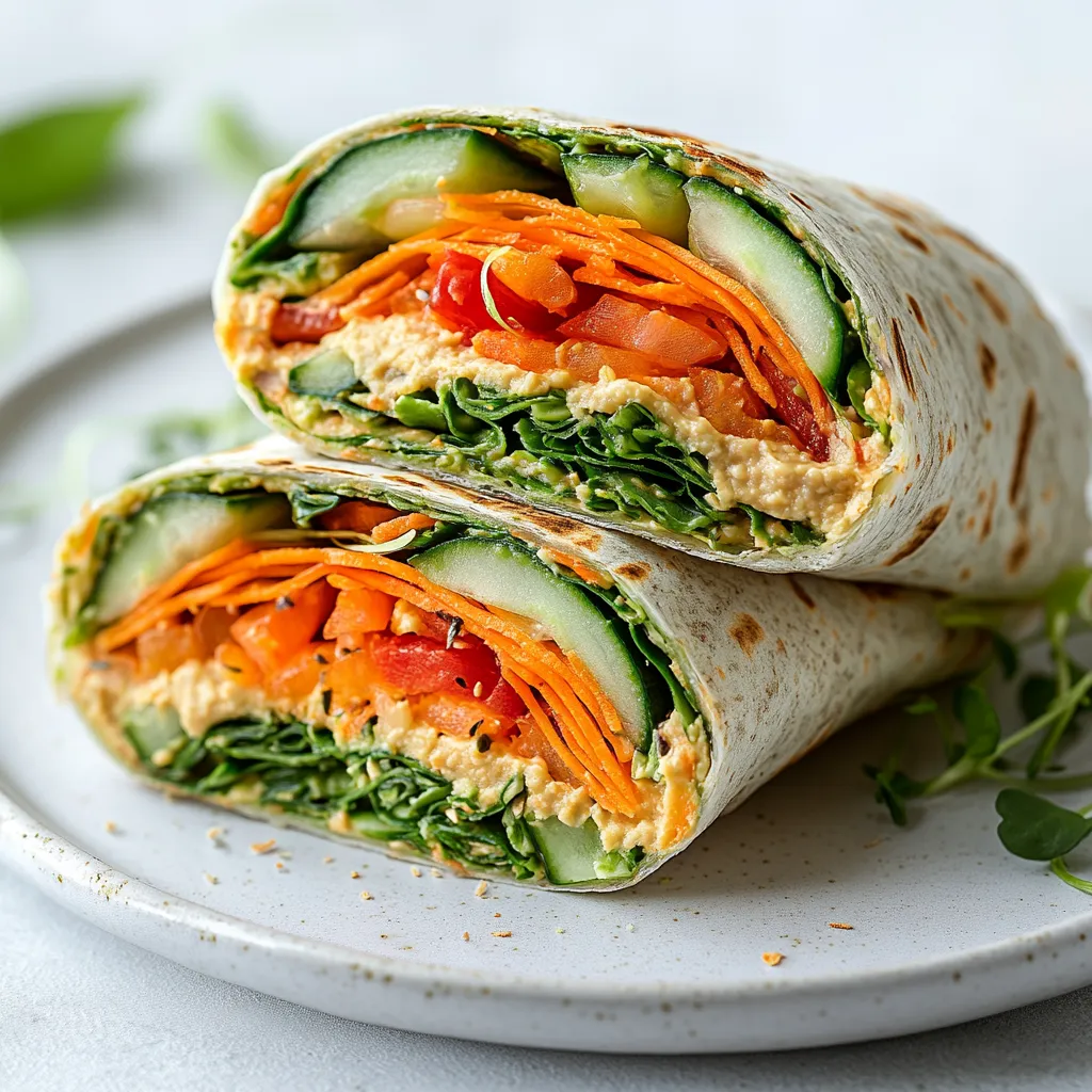 California Veggie Wraps are an excellent option for anyone seeking a delicious and nutritious lunchtime treat. Bursting with vibrant flavors and colors, these wraps feature a delightful medley of fresh vegetables paired with creamy hummus. They make for an ideal choice for a quick lunch, convenient snack, or even as a healthy appetizer at gatherings. The best part about these wraps is the versatility they offer; you can easily customize the ingredients based on your preferences or whatever you have on hand.