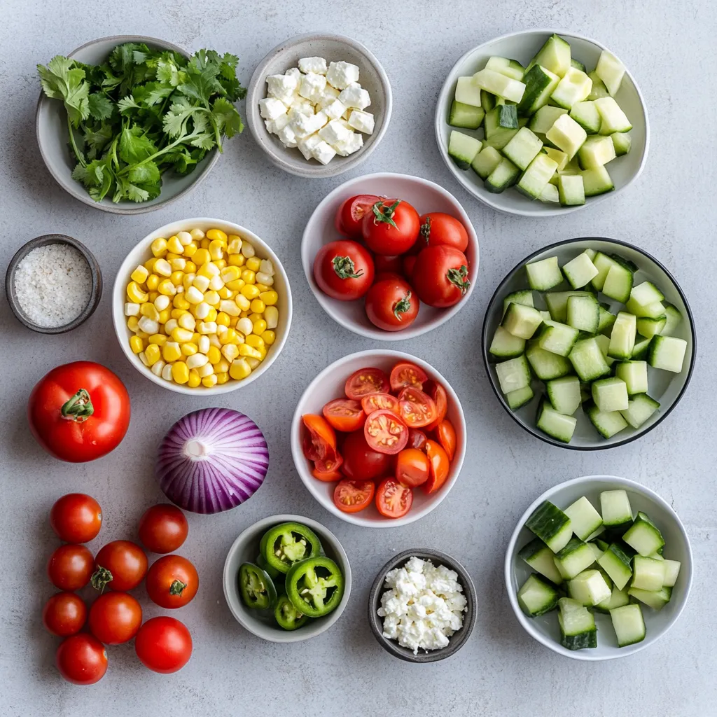 Avocado Delight Salad is a refreshing and vibrant dish that embodies the essence of fresh ingredients. This delightful salad showcases the creamy richness of ripe avocados, balanced by the zesty kick of red onion and the sweetness of juicy cherry tomatoes and corn. Its colorful composition not only appeals to the eyes but also tantalizes the taste buds, making it a perfect addition to any meal.