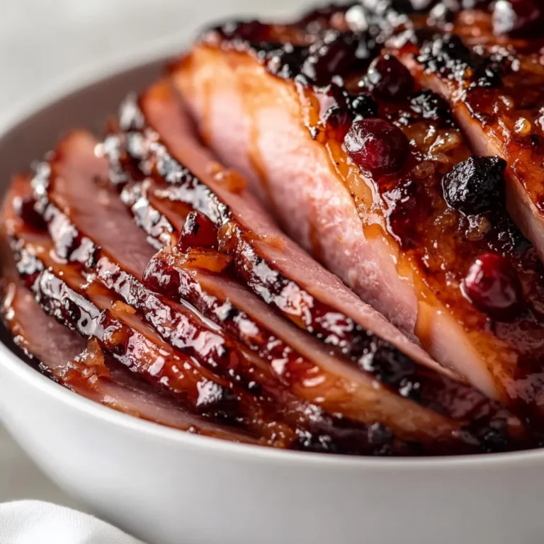 The Delicious Baked Ham with Cherry Ham Glaze Recipe is a perfect dish for special occasions or holiday gatherings, offering a unique blend of sweet and savory flavors. This recipe provides a mouth-watering baked ham, perfectly glazed with a cherry ham glaze. The combination of flavors, with the sweetness of the cherry jam and the savory flavor of the ham, creates a dish that is both delicious and visually appealing. Not specified in the recipe is the exact origin of this dish, but it is clear that it has become a popular choice for special events.
