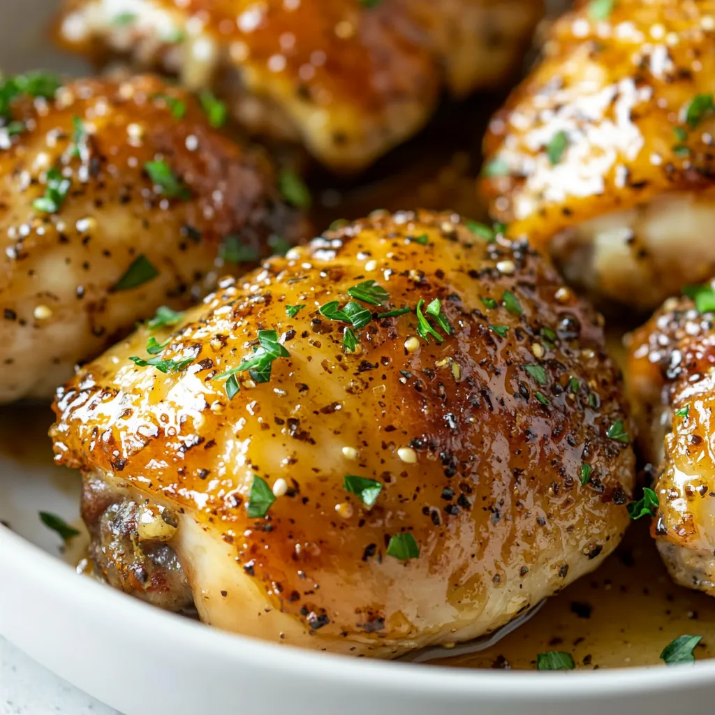 The Baked Honey Mustard Chicken Thighs recipe is a delicious and easy-to-make dish perfect for weeknight dinners or special occasions. This recipe combines the sweetness of honey with the tanginess of mustard, creating a flavor profile that is sure to please. The dish is ideal for those looking for a mouth-watering and hassle-free meal that can be prepared in under an hour. Not specified in the recipe is the exact origin or inspiration behind this culinary creation, but its simplicity and flavor make it a standout choice for any meal.