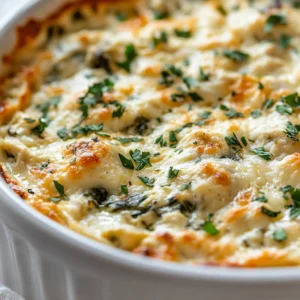 The Chicken Spinach Artichoke Dip Delight is a recipe that offers a rich and creamy dip experience, perfect for various occasions. This dip is great as an appetizer or snack, suitable for parties, gatherings, or simply as a quick treat. The combination of shredded chicken, artichoke hearts, and spinach creates a delightful treat for the taste buds. Not specified in the recipe is the specific origin or inspiration behind this dish, but its appeal is undeniable.
