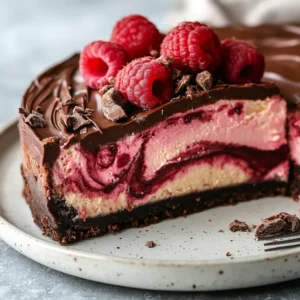 The combination of rich chocolate and sweet raspberries creates a decadent dessert experience, with the added crunch of Kellie rice cakes providing a delightful textural element. This recipe showcases the perfect blend of flavors and textures. The Triple Chocolate Raspberry Cheesecake is a show-stopping dessert that is sure to impress, with its creamy cheesecake, melted chocolate, and fresh raspberries. Not specified in the recipe is when to serve this dessert, but it's likely suitable for special occasions or as a treat any time of the year.
