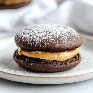 The Delicious Chocolate-Peanut Butter Whoopie Pies Recipe is a timeless classic that never fails to impress with its rich flavors and moist texture. This dessert is a perfect combination of chocolate and peanut butter, resulting in a scrumptious treat that is sure to satisfy any sweet tooth. The whoopie pies consist of two soft, moist cakes filled with a creamy peanut butter filling, making them an ideal dessert for any occasion. Whether you're looking to impress your guests or simply want to indulge in a sweet treat, these whoopie pies are sure to hit the spot.