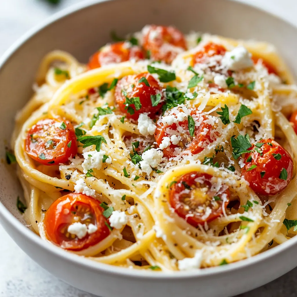 The Delicious Cherry Tomato Goat Cheese Pasta Recipe is a simple yet flavorful dish perfect for any occasion. With its short preparation time and ease of cooking, it's an ideal meal for weeknights or special events. This recipe combines the creaminess of goat cheese, the sweetness of cherry tomatoes, and the freshness of herbs to create a dish that is both satisfying and delicious. The flavors and textures in this recipe work together to create a culinary experience that is sure to please even the most discerning palate.