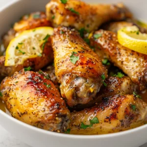 Lemon Pepper Wings are a delicious and easy-to-make chicken dish, perfect for satisfying cravings with its unique blend of zesty lemon, savory pepper, and aromatic spices. The recipe offers a straightforward and minimal prep time, making it ideal for a quick and satisfying meal. Not specified in the recipe is when to serve this dish, but its ease of preparation and flavor profile suggest it could be suitable for various occasions, from casual gatherings to family dinners.