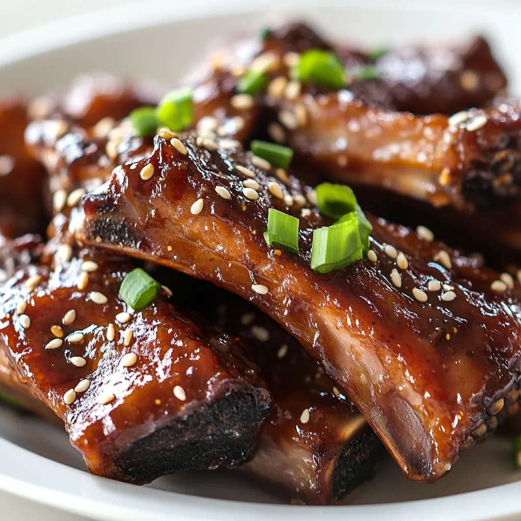 Chinese-Style Sticky Ribs are a beloved dish that embodies the balance of sweet, sour, salty, and umami tastes characteristic of Chinese cuisine. The combination of soy sauce, honey, and hoisin sauce creates a sticky and caramelized glaze that's sure to please. These ribs are perfect for those who love the sweet and savory flavors of Chinese cuisine. The ideal time to serve this dish is not specified in the recipe, but given its flavor profile and presentation, it would be suitable for various occasions, including special gatherings or as a main course for dinner parties.