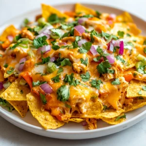 The Spicy Buffalo Chicken Bell Pepper Nachos Recipe is a unique and flavorful twist on traditional nachos. This recipe combines the creaminess of cheese, the crunch of tortilla chips, and the bold flavors of buffalo chicken and bell peppers. The combination of these ingredients creates a dish that is perfect for those who enjoy spicy and savory flavors. The recipe is ideal for a quick and delicious snack or appetizer, making it suitable for gatherings with friends and family.