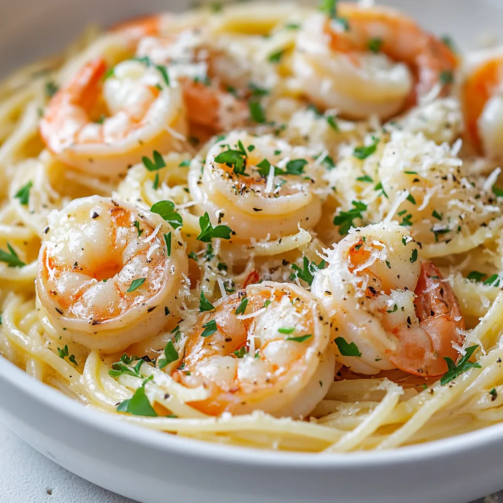 Garlic Shrimp Pasta Heaven is a mouthwatering dish that combines the richness of shrimp, the pungency of garlic, and the comfort of pasta. This recipe is designed to serve four people and can be prepared in under 30 minutes, making it an ideal option for a quick and satisfying meal. The dish is perfect for those who enjoy seafood, particularly shrimp, and are looking for a flavorful and easy-to-make meal.