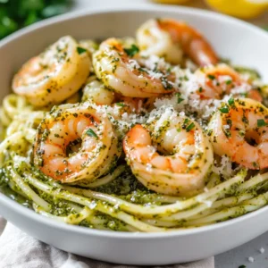 The quick and delicious pesto shrimp pasta recipe is a mouth-watering dish that can be prepared in just 30 minutes. This recipe serves 4 people and is perfect for a weeknight dinner or a special occasion. The combination of flavorful pesto sauce, succulent shrimp, and al dente pasta creates a dish that is sure to please even the pickiest eaters. Not specified in the recipe is when this dish is typically served, but its simplicity and flavor profile make it suitable for a variety of occasions.