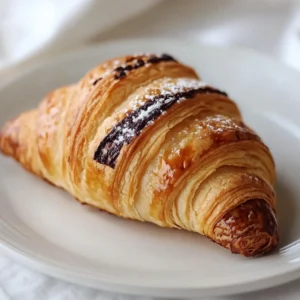 The Delicious Crescent Roll Chocolate Croissants, also known as Pain Au Chocolat, offer a delectable combination of rich chocolate and flaky pastry. This treat is perfect for either a quick breakfast or a satisfying dessert. With its ease of preparation, it's sure to be a crowd-pleaser. The recipe is ideal for special occasions or everyday indulgence, making it a versatile addition to any meal or gathering. The best time to serve these croissants is Not specified in the recipe, but they can be enjoyed at any time of day.