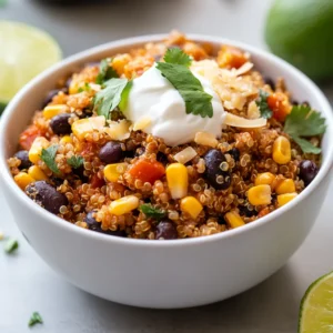 The Delicious One Pot Mexican Quinoa Recipe is a perfect blend of flavors and nutrition, ideal for a quick weeknight dinner or a weekend meal with friends and family. This dish is not specified in the recipe as being particularly suited to any specific occasion or time of year, but its ease of preparation and versatility make it a great option for many different scenarios.