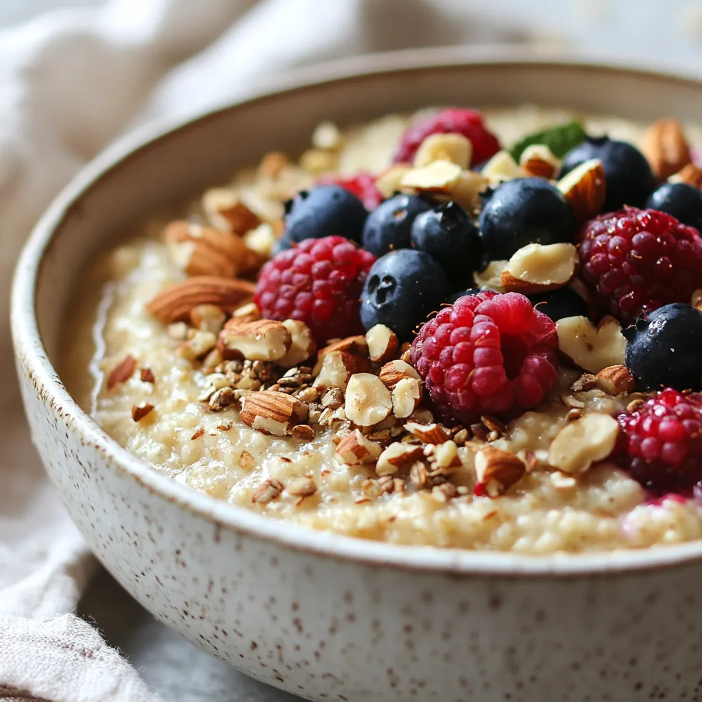 The concept of a healthy breakfast is often emphasized, and one dish that embodies this idea is the millet breakfast porridge. This article delves into the world of millet, exploring its nutritional benefits and how it can be transformed into a delicious and nourishing start to the day. The millet breakfast porridge is a perfect example of a meal that combines taste and nutrition, making it an excellent choice for individuals looking to start their day on a positive note. Not specified in the recipe is the specific time of day or occasion when this dish is best served, but it can be safely assumed that it is suitable for any time a nutritious breakfast is desired. The taste of the millet breakfast porridge is a delicate balance of the natural flavors of the millet, the sweetness of the honey or maple syrup, and the freshness of the added fruits, making it a truly delicious and satisfying meal.