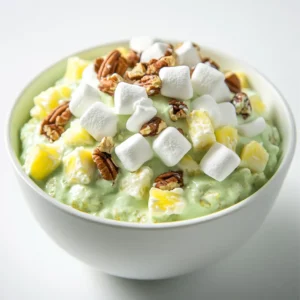 The Watergate salad is a classic dessert that is easy to prepare and perfect for any occasion. With its unique combination of pistachio pudding, crushed pineapple, and marshmallows, it's sure to be a hit with your friends and family. Not specified in the recipe is when this salad is typically served, but given its dessert nature, it can be assumed to be suitable for a wide range of gatherings and events, from casual family dinners to more formal parties.