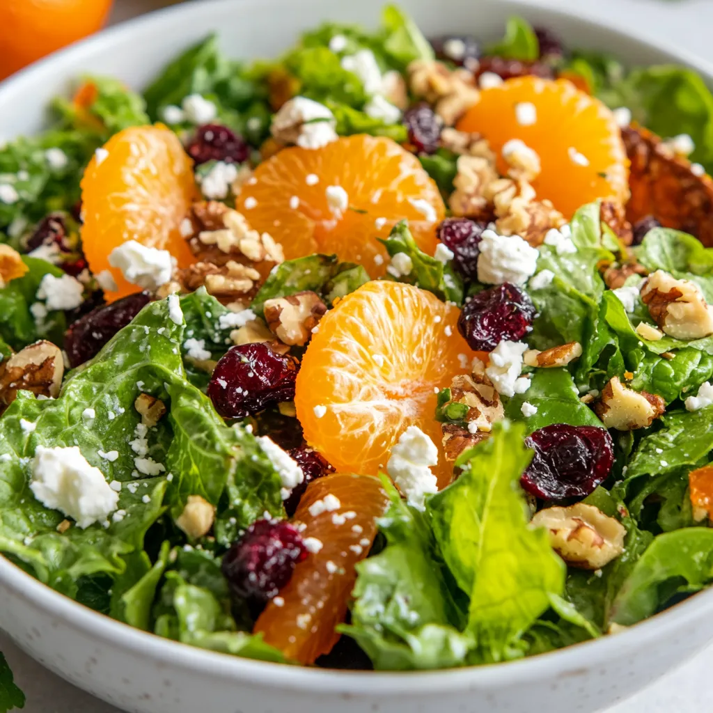 The Mandarin Mixed Green Salad is a refreshing and flavorful dish that combines the sweetness of mandarin oranges, the crunch of nuts, and the tanginess of feta cheese, all on a bed of mixed greens. This salad is perfect for a quick and easy lunch or dinner, and its colorful presentation makes it an excellent choice for special occasions or gatherings. The combination of flavors and textures in this dish makes it a perfect choice for various occasions, ranging from casual get-togethers to more formal events. Not specified in the recipe is the exact time of year or season when this salad is best served, but its refreshing qualities make it suitable for any time.