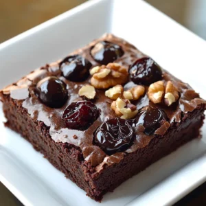 The Chocolate Cherry Bliss Brownies Recipe is a decadent dessert that combines the richness of semi-sweet chocolate with the sweetness of dried cherries and a hint of vanilla. This unique blend of flavors creates a truly indulgent treat that is perfect for satisfying any sweet tooth. Whether you're looking for a special dessert to serve at a celebration or just a simple treat to enjoy at home, these brownies are sure to impress.