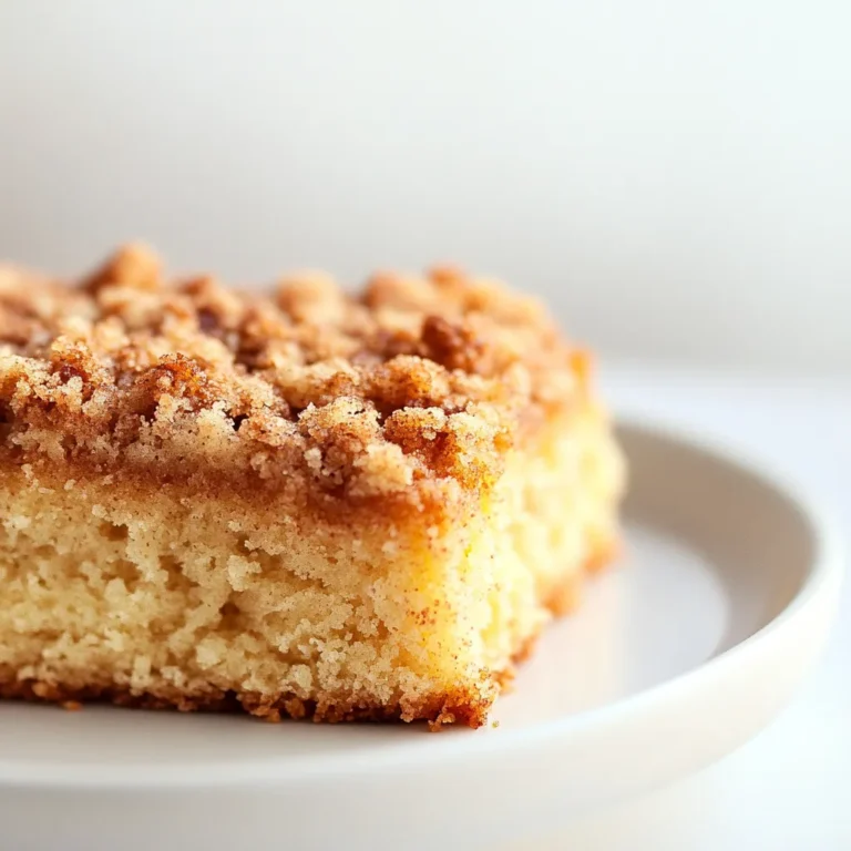 Coffee cake is a classic dessert that combines the richness of cake with the warmth of cinnamon and the crunch of streusel topping. This recipe provides a simple and delicious way to make a homemade coffee cake. The combination of moist cake and crunchy topping makes it a perfect treat for any time of day. Not specified in the recipe is when to serve this coffee cake, but it can be enjoyed as a breakfast pastry, a snack, or as a dessert.