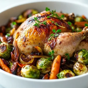 The Delicious Roasted Chicken and Vegetables Recipe is a mouth-watering dish that combines the flavors of a whole chicken with a variety of vegetables, creating a hearty and satisfying meal. This recipe is perfect for special occasions or everyday meals, offering a delicious and comforting experience for family and friends. Not specified in the recipe is when to serve this dish, but it can be assumed that it's suitable for lunch or dinner, given the nature of the ingredients and the cooking time involved.