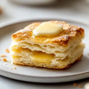 The Delicious Buttery Flaky Biscuits Recipe is a classic baking recipe that yields tender, flaky, and deliciously buttery biscuits. These biscuits are perfect for serving as a side dish, especially during breakfast or brunch. They can be paired with a variety of foods such as jams, honey, eggs, or even used as a base for breakfast sandwiches. Not specified in the recipe is the ideal time to serve these biscuits, but they are typically best served warm, fresh out of the oven.