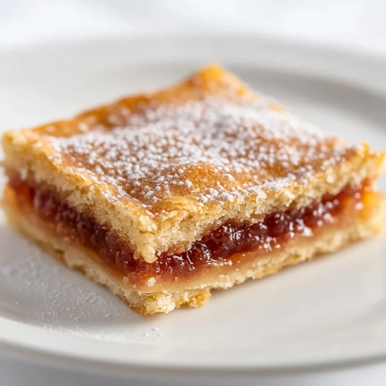 These Brown Sugar Cinnamon Pop Tart Bars offer a delightful combination of sweet and savory flavors, perfect for a quick dessert or snack. With a crumbly crust, a sweet jam filling, and a hint of cinnamon, these bars are sure to satisfy your cravings. The bars are ideal for serving at various occasions, including parties, gatherings, or as a simple treat for the family. Not specified in the recipe is the exact time of day or occasion when these bars are best served, but their versatility makes them suitable for a wide range of events.