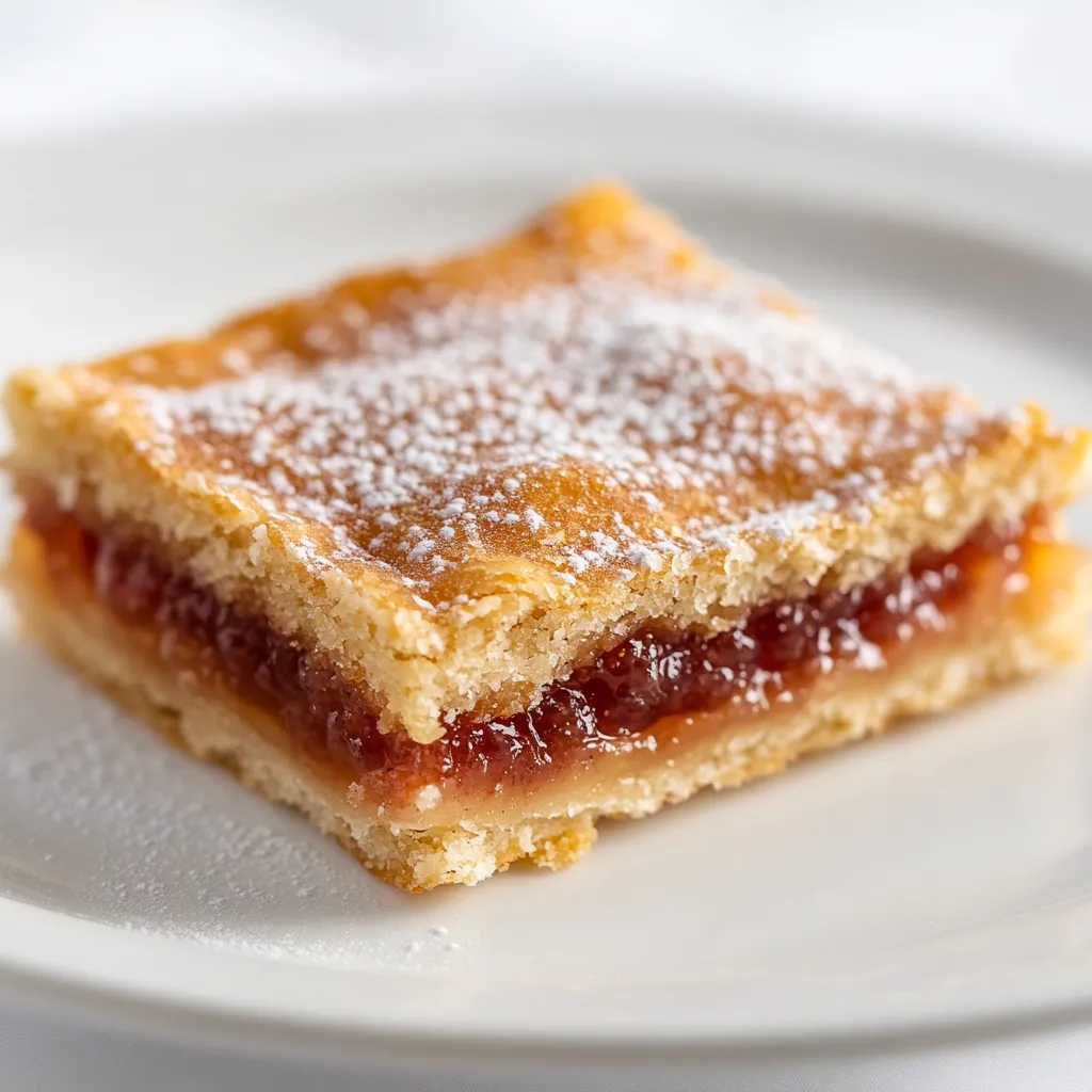 These Brown Sugar Cinnamon Pop Tart Bars offer a delightful combination of sweet and savory flavors, perfect for a quick dessert or snack. With a crumbly crust, a sweet jam filling, and a hint of cinnamon, these bars are sure to satisfy your cravings. The bars are ideal for serving at various occasions, including parties, gatherings, or as a simple treat for the family. Not specified in the recipe is the exact time of day or occasion when these bars are best served, but their versatility makes them suitable for a wide range of events.
