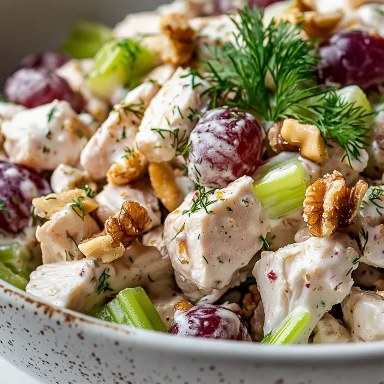 The Chick-Fil-A Inspired Chicken Salad Delight is a delicious and easy-to-make recipe that is perfect for a quick lunch or dinner. This salad is a great combination of juicy chicken, crunchy celery, sweet grapes, and tangy mayonnaise, making it a flavor sensation. Not specified in the recipe is when to serve this dish, but it can be assumed that it's suitable for any time of the day, given its light and refreshing nature.
