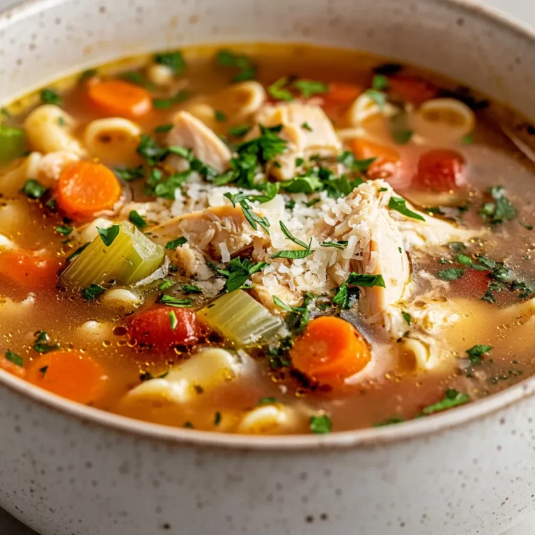 The Tuscan Chicken Soup Delight Recipe is a traditional Italian-inspired dish that combines the richness of chicken, the comfort of vegetables, and the tanginess of tomatoes. This recipe is perfect for a weeknight dinner or a special occasion, offering a hearty and flavorful meal that is sure to satisfy. It is Not specified in the recipe when to serve this dish, but it can be served at any time of the year, making it a versatile option for various occasions.